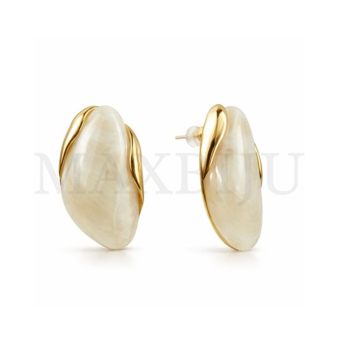 Stainless Steel and Resin Earrings