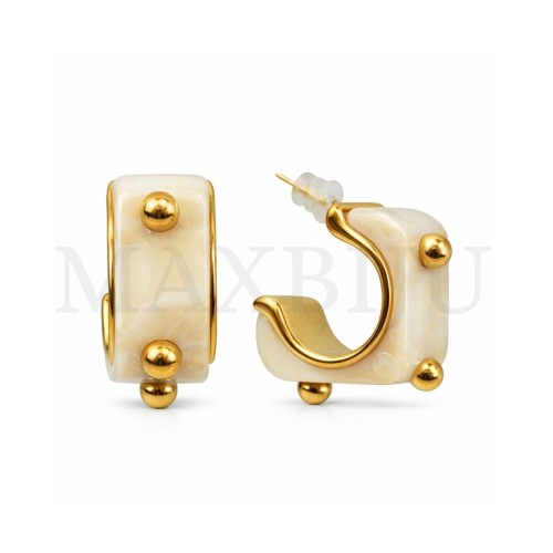 Stainless Steel and Resin Earrings