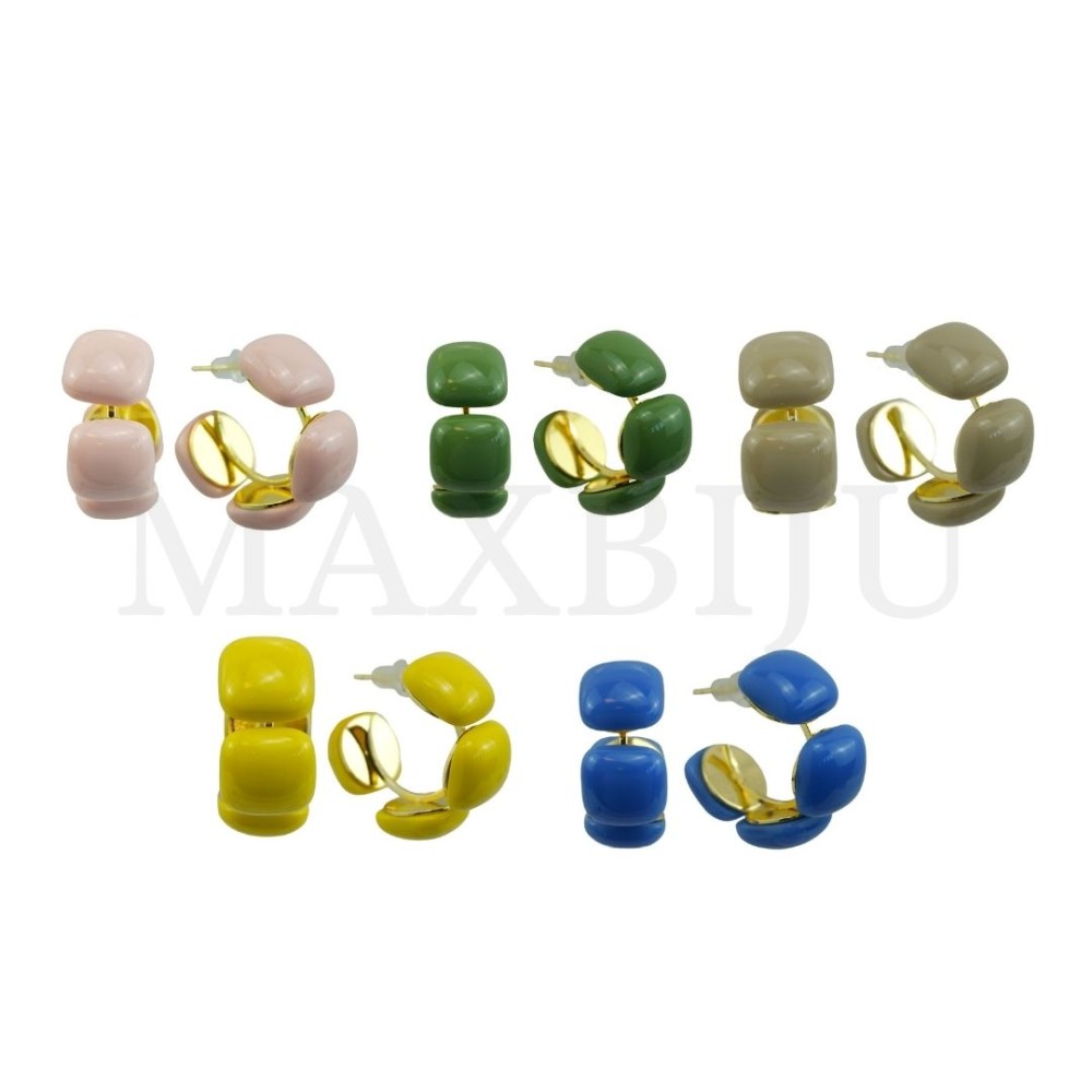 Metal and Resin Earring