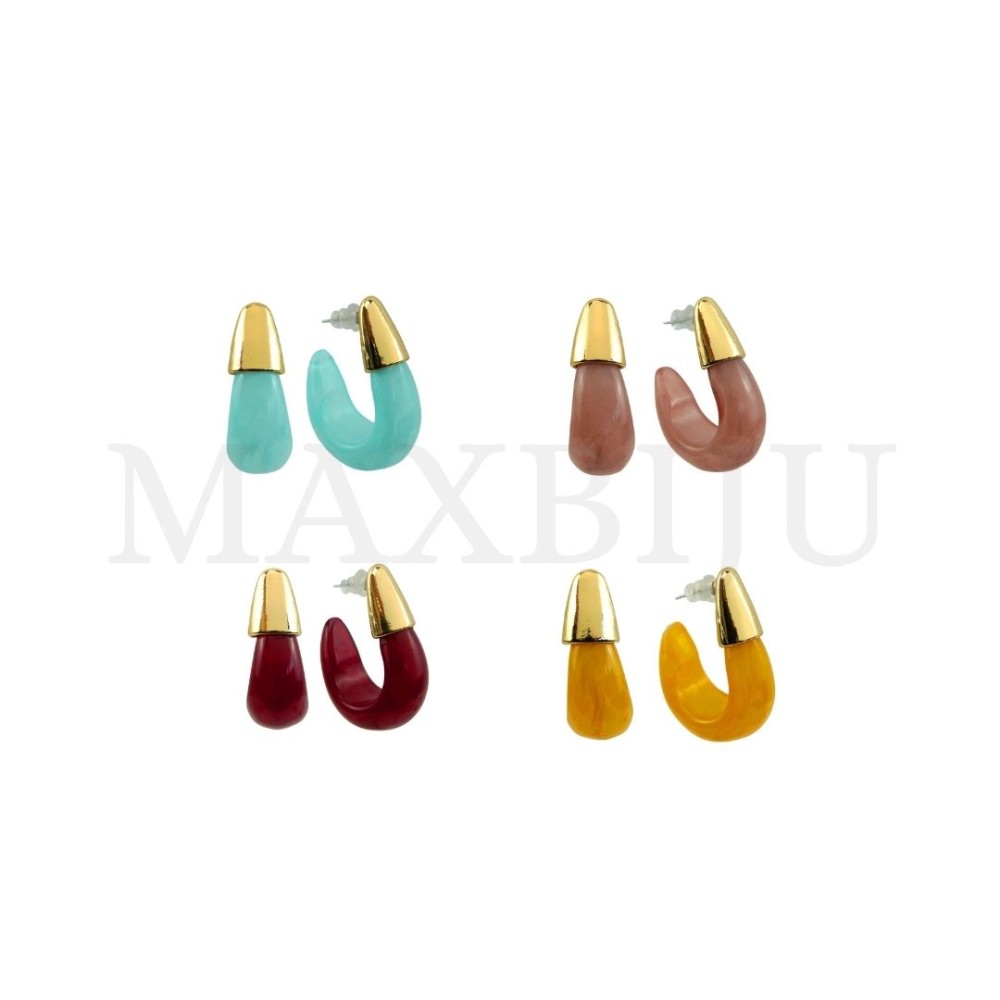 Metal and Resin Earring