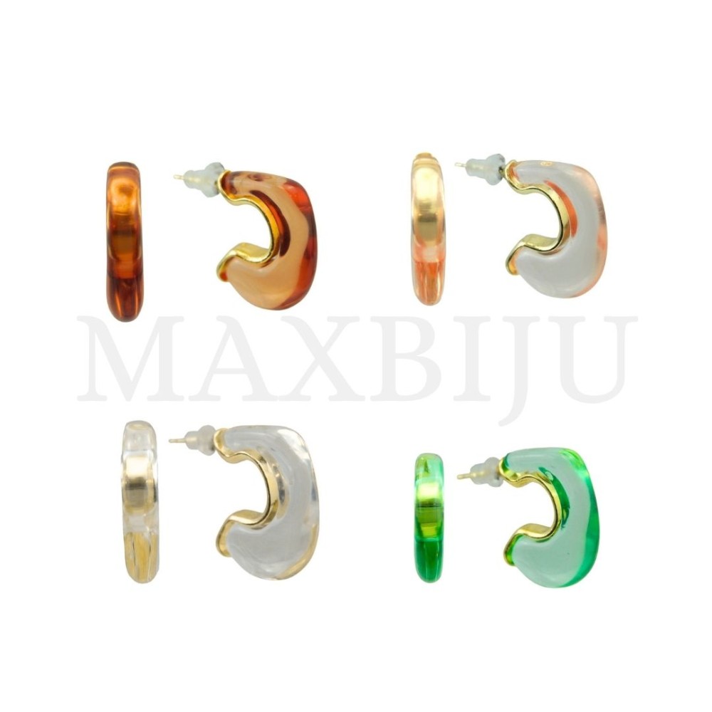 Metal and Resin Earring