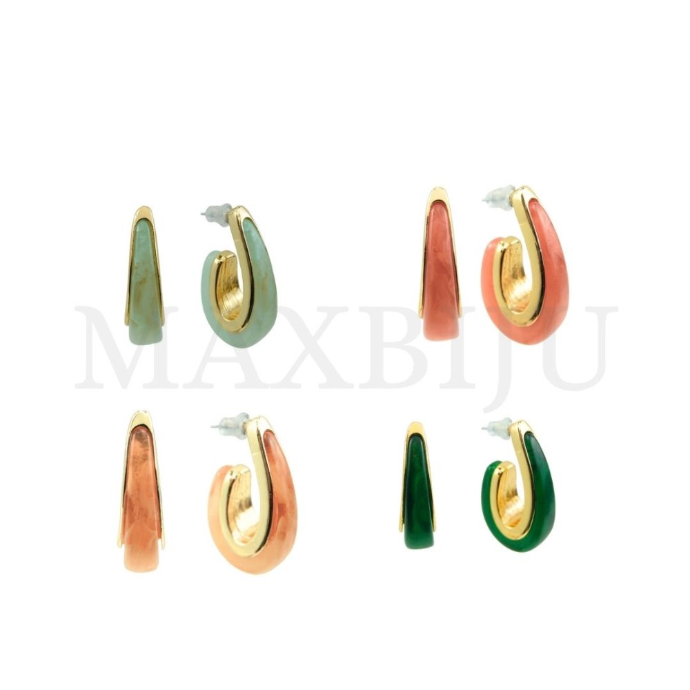Metal and Resin Earring