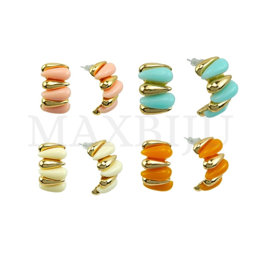 Metal and Resin Earring
