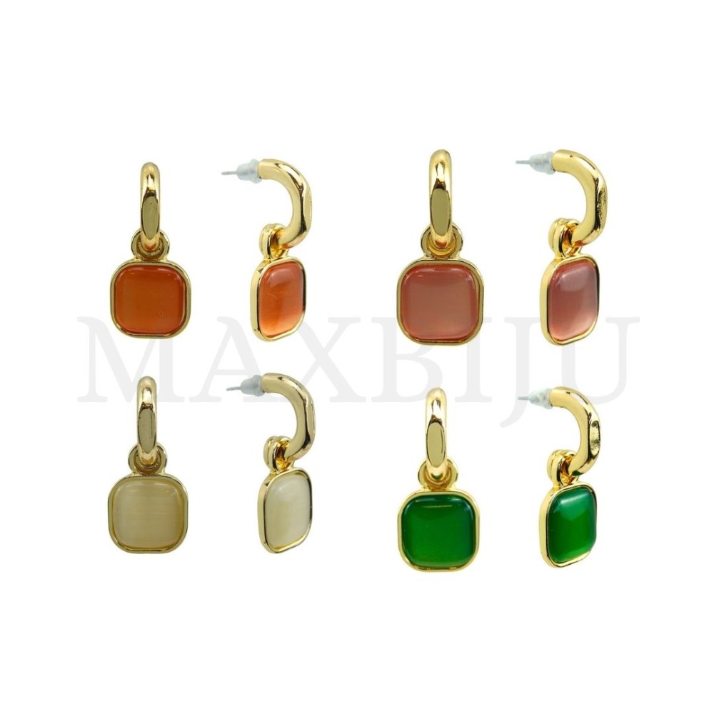 Metal and Resin Earring