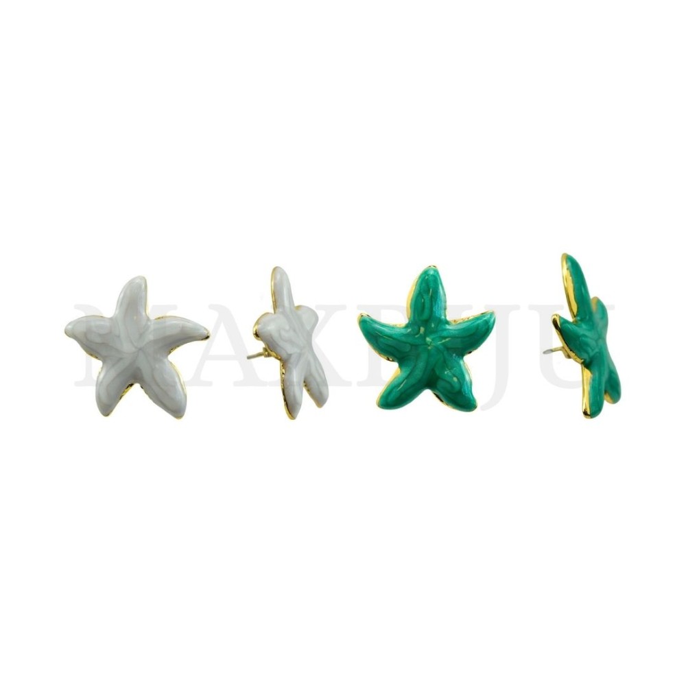 Metal and Resin Earring Starfish