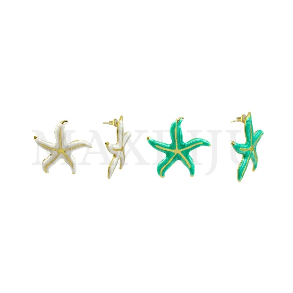 Stainless Steel and Resin Earring - Starfish