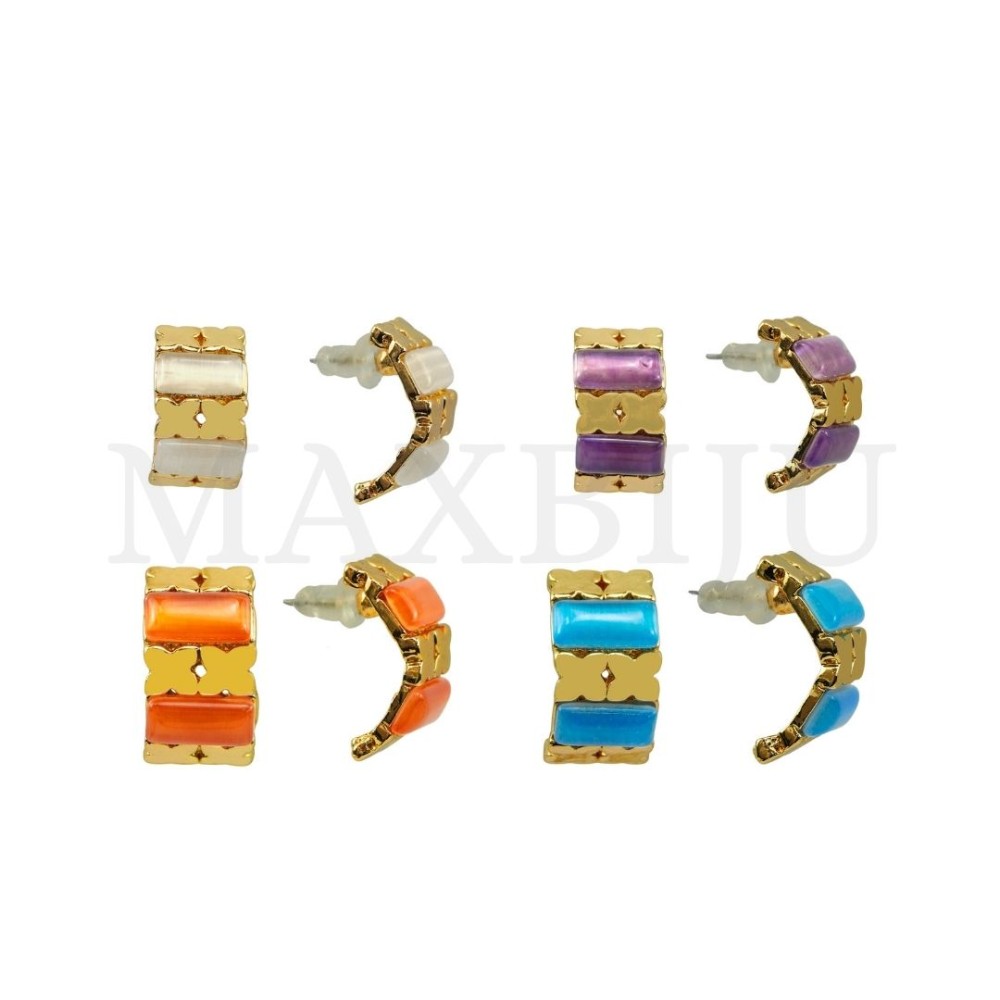 Metal and Resin Earring