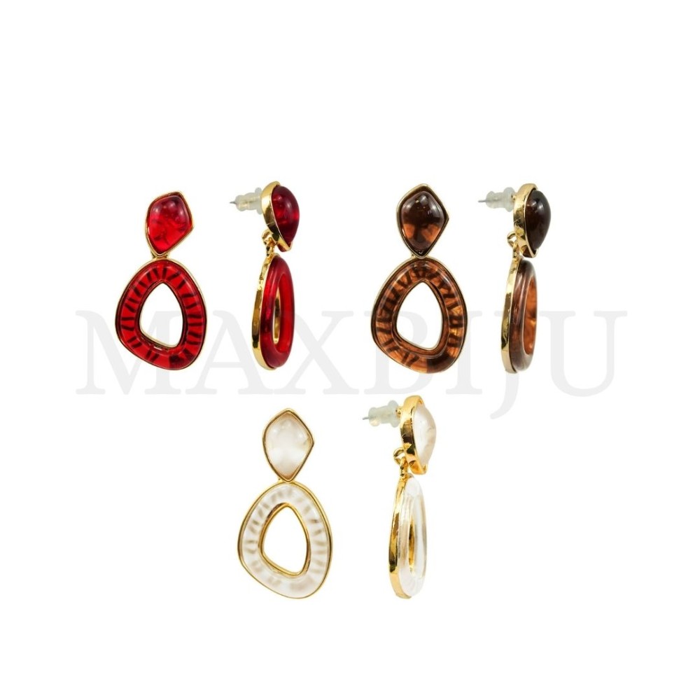 Metal and Resin Earring