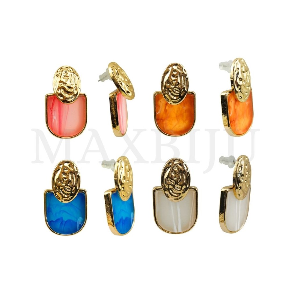 Metal and Resin Earring