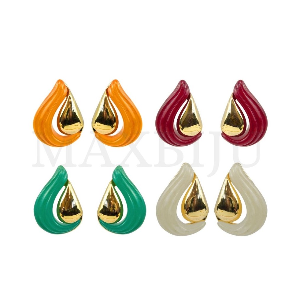 Metal and Resin Earring