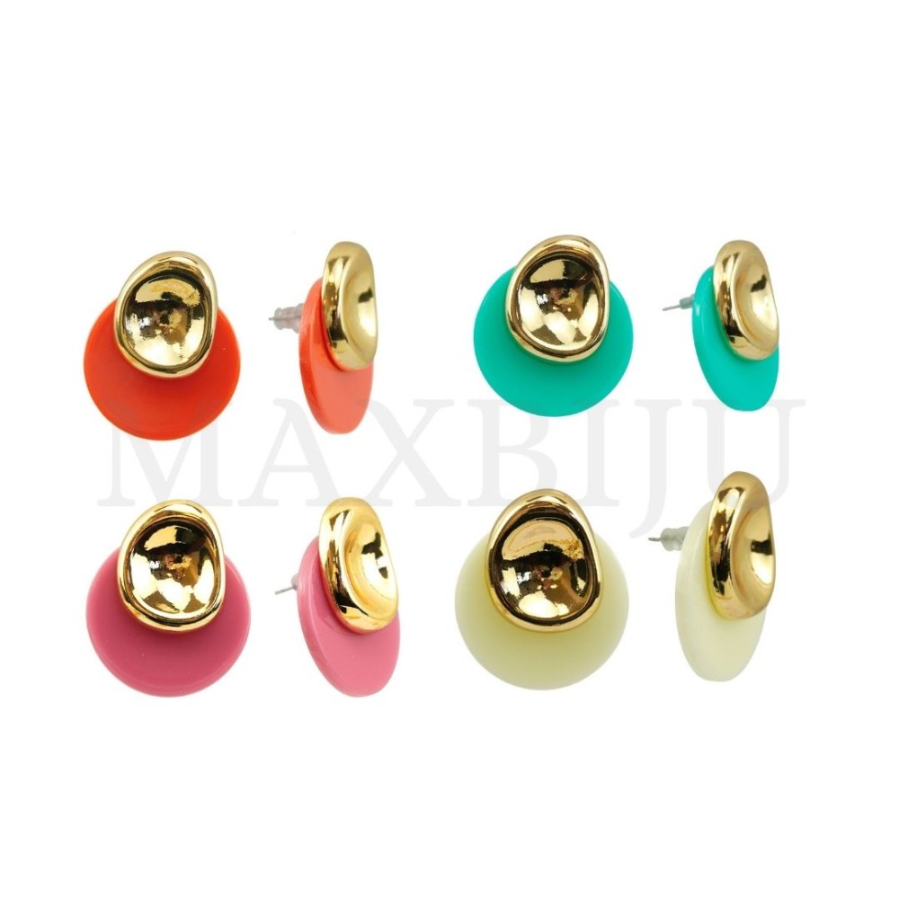 Metal and Resin Earring