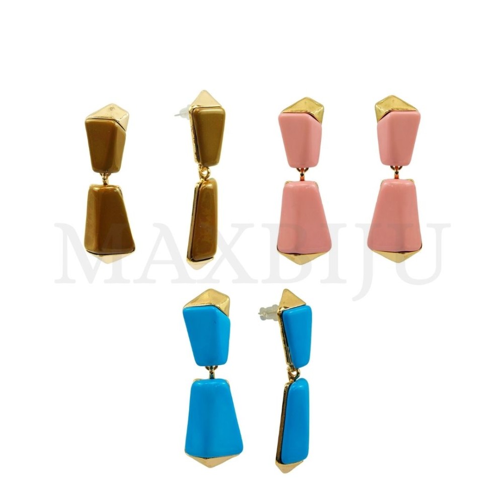 Metal and Resin Earring