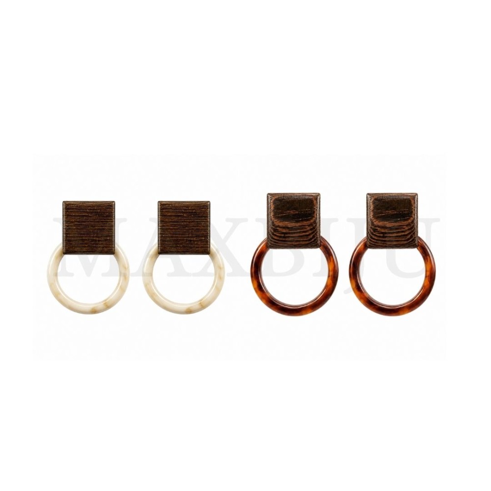Wood and Resin Earring