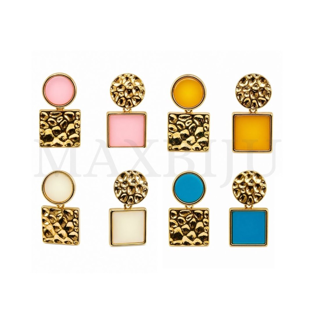 Metal and Resin Earring