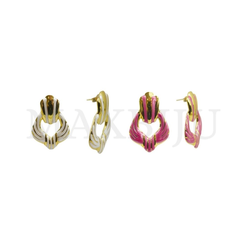 Stainless Steel and Resin Earring