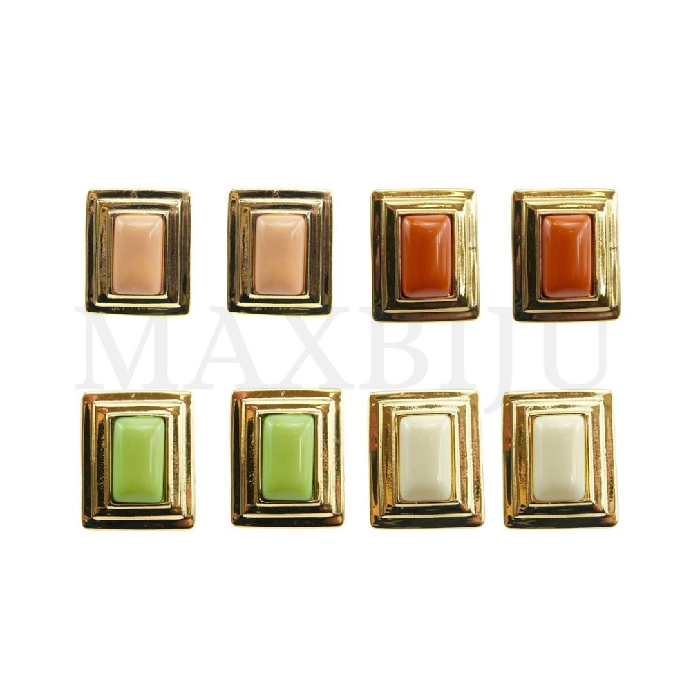 Metal and Resin Earring