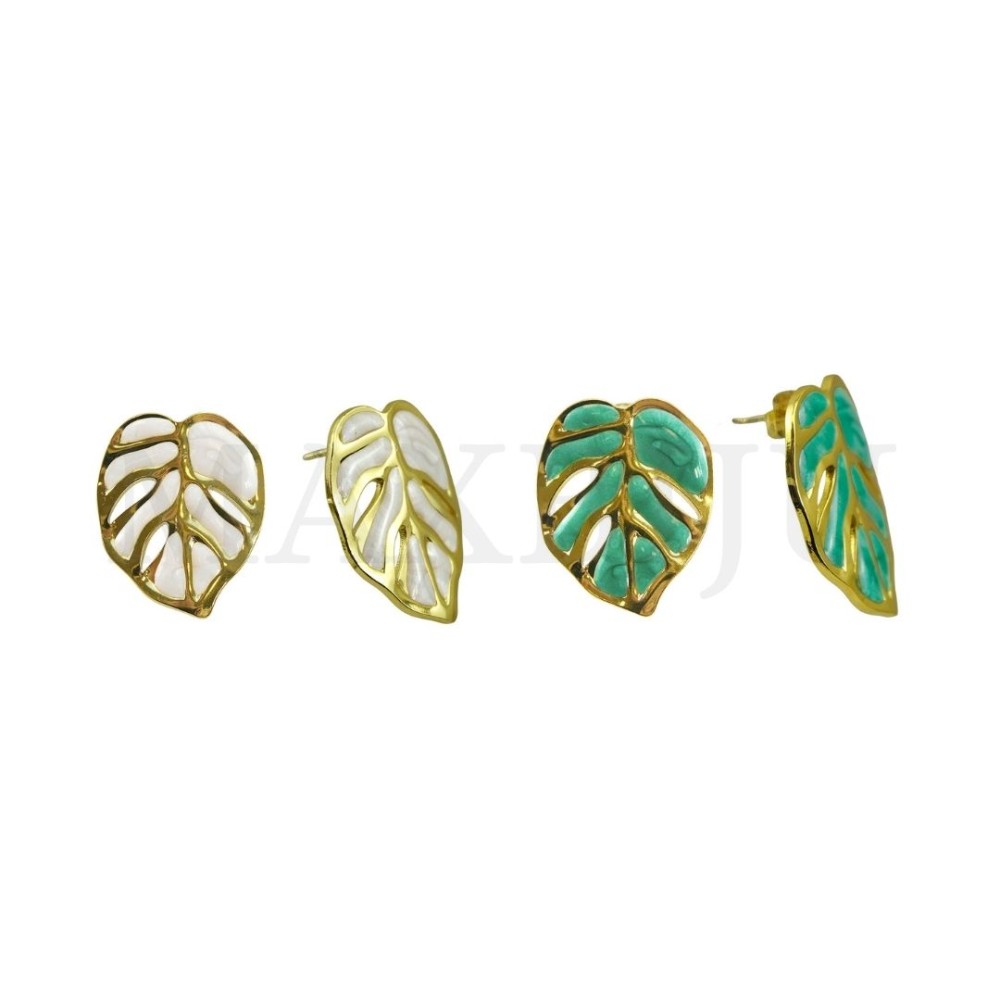 Stainless Steel and Resin Earring
