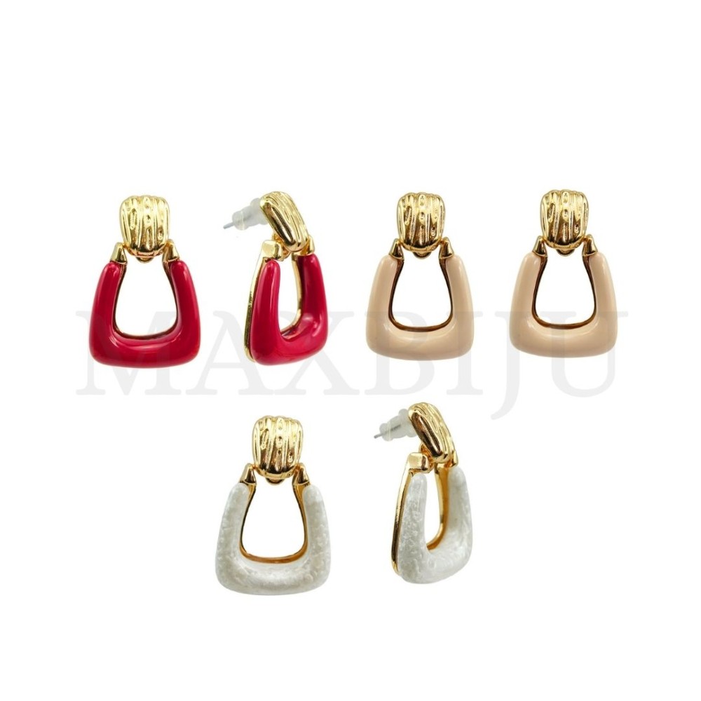 Metal and Resin Earring