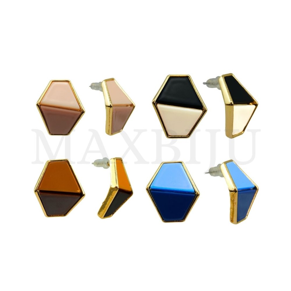 Metal and Resin Earring