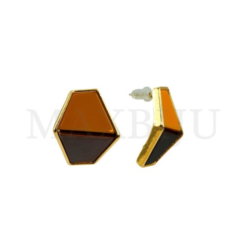 Metal and Resin Earring