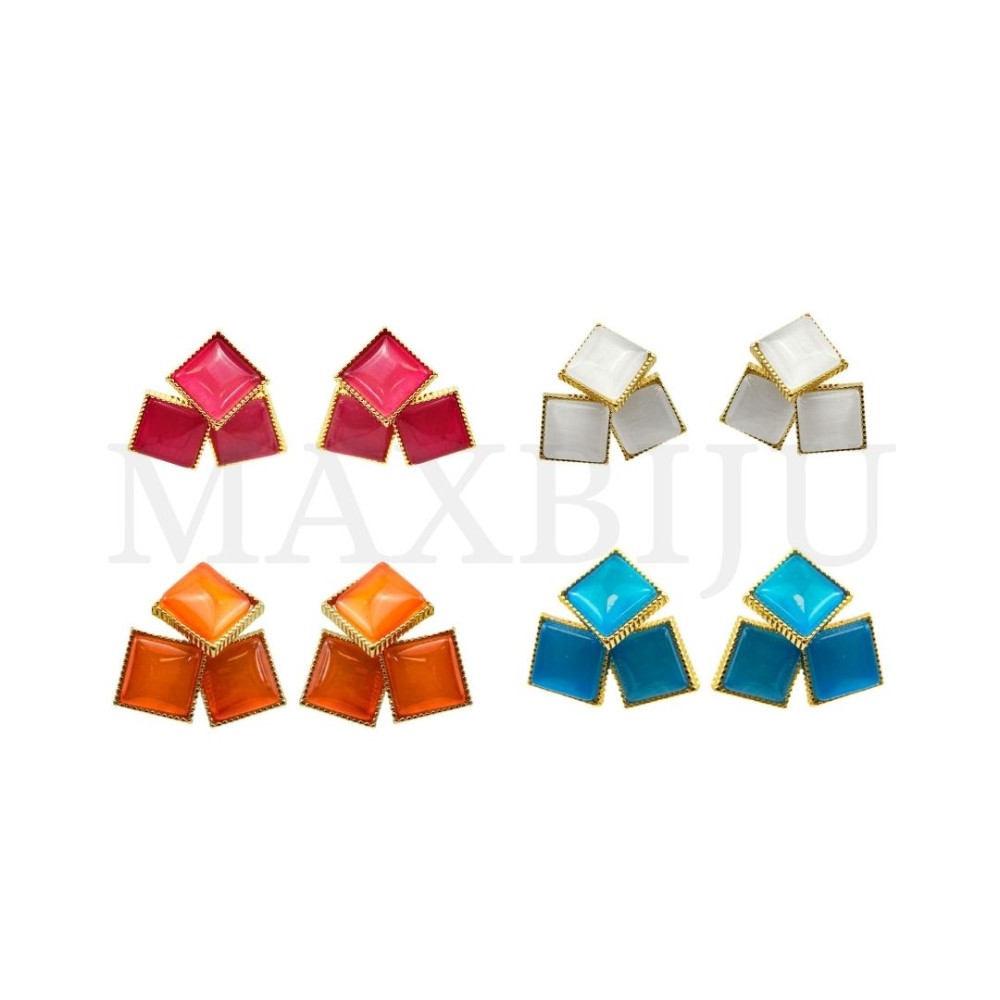 Metal and Resin Earring