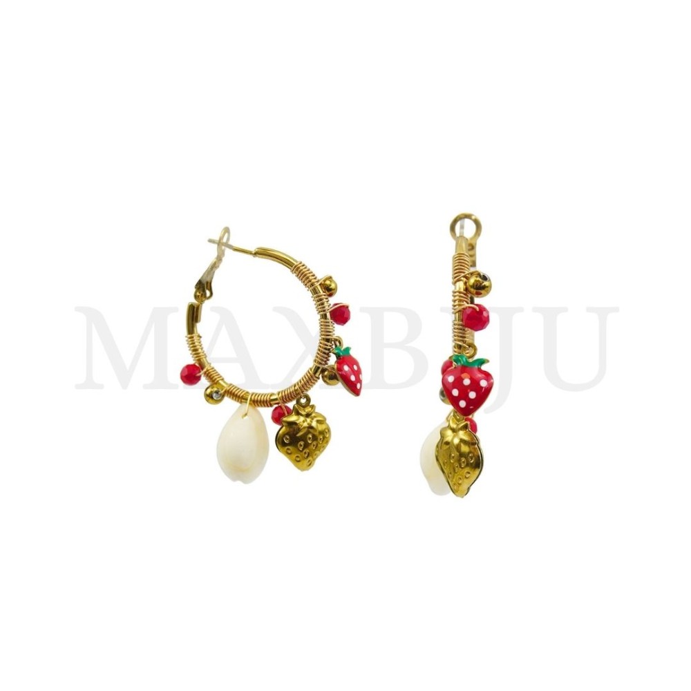 Stainless Steel  Earring - Strawberry