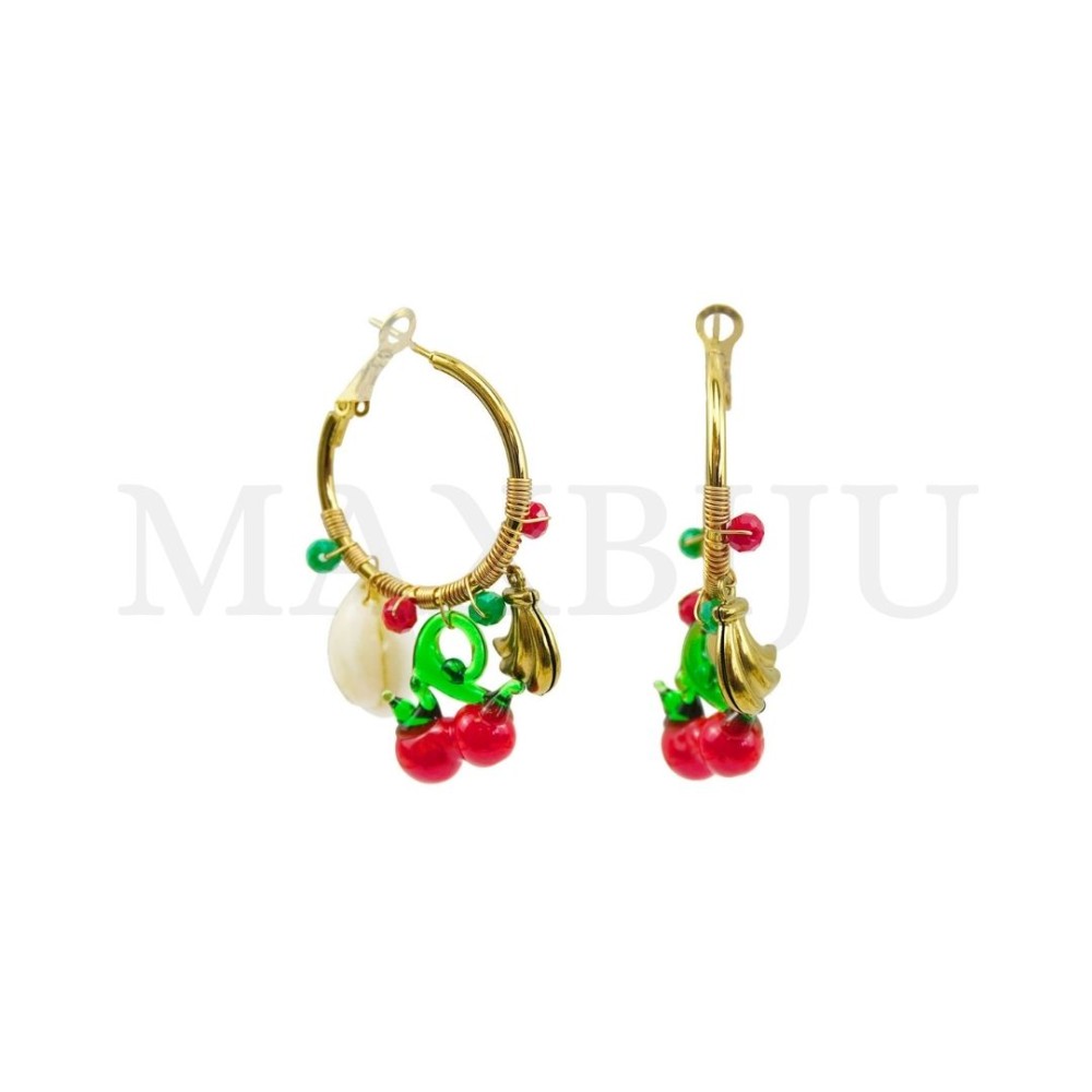 Stainless Steel  Earring - Cherry