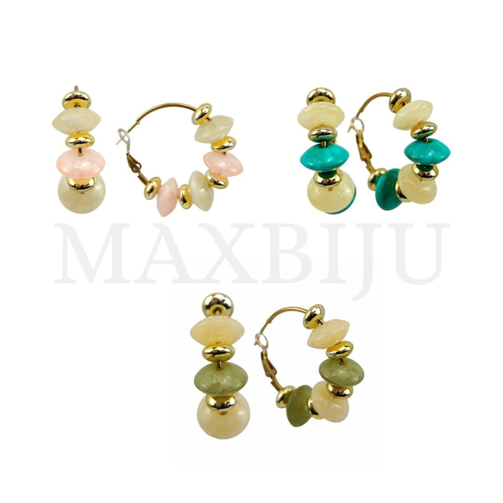 Stainless Steel and Resin Earring