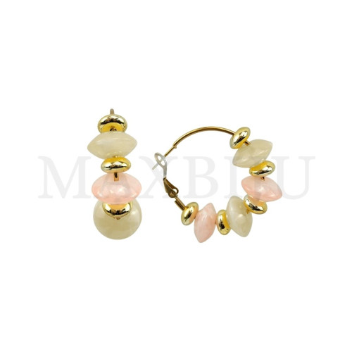 Stainless Steel and Resin Earring