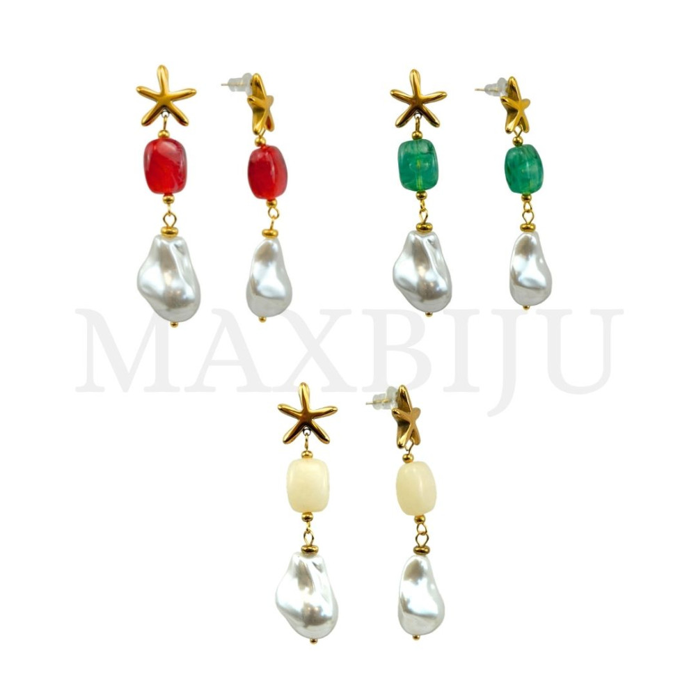 Stainless Steel and Resin Earring