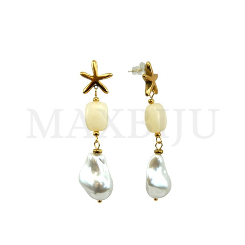 Stainless Steel and Resin Earring