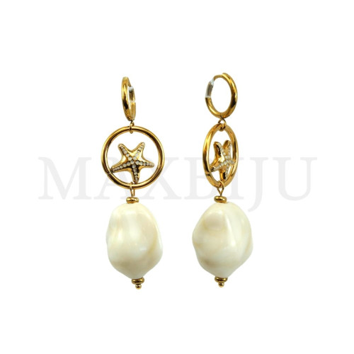 Stainless Steel and Resin Earring