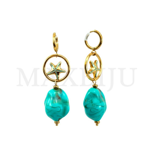 Stainless Steel and Resin Earring