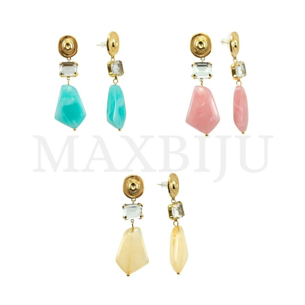 Stainless Steel and Resin Earring