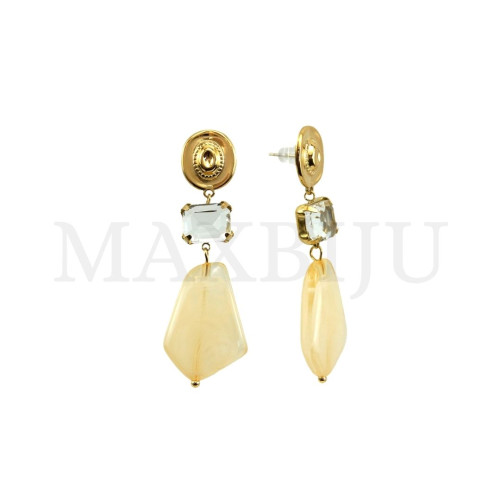 Stainless Steel and Resin Earring