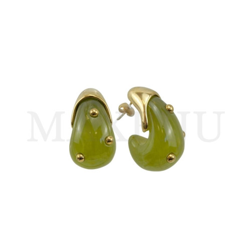Stainless Steel and Resin Earring