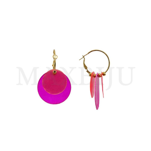 Stainless Steel and Resin Earring
