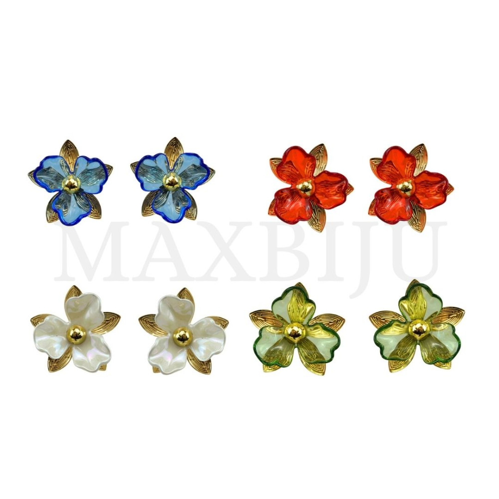 Stainless Steel and Resin Earring