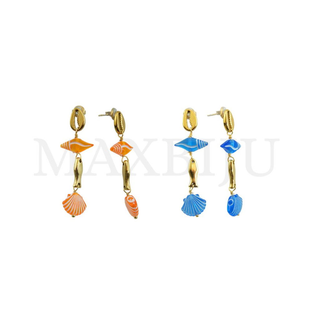Stainless Steel and Resin Earring