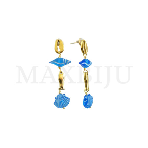 Stainless Steel and Resin Earring