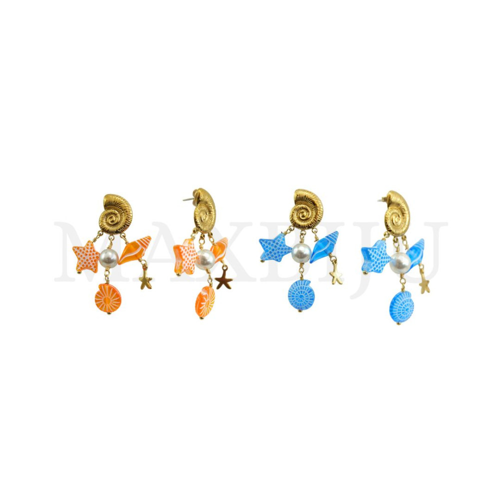 Stainless Steel and Resin Earring