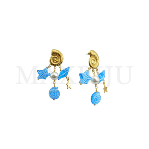 Stainless Steel and Resin Earring