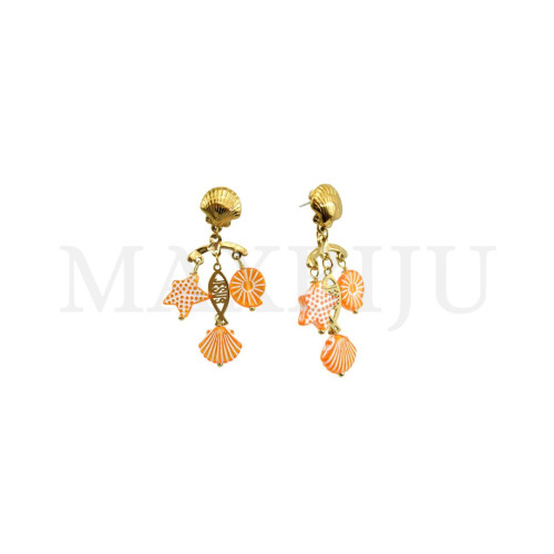 Stainless Steel and Resin Earring