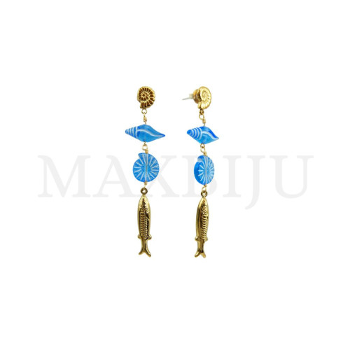 Stainless Steel and Resin Earring
