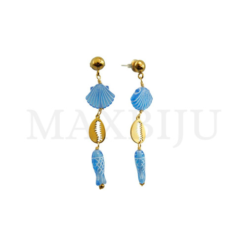 Stainless Steel and Resin Earring