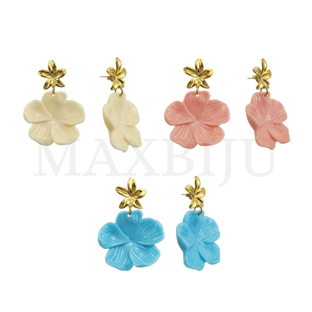 Stainless Steel and Resin Earring