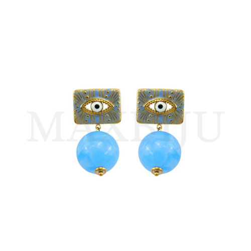 Stainless Steel and Resin Earring