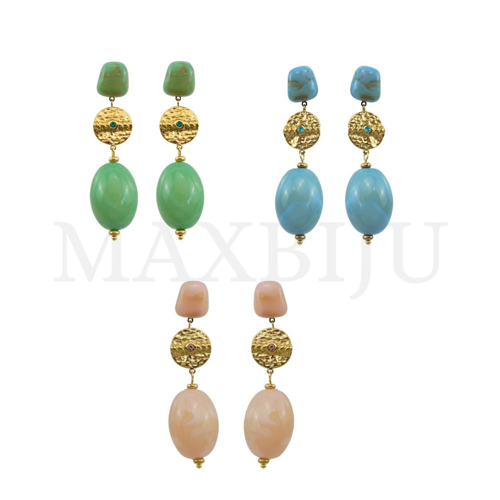 Stainless Steel and Resin Earring