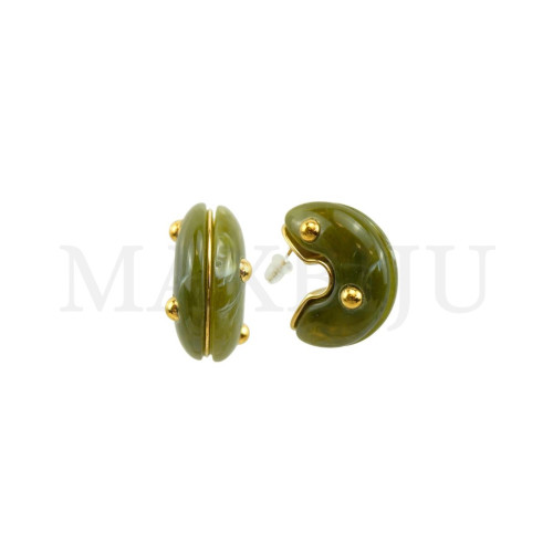 Stainless Steel and Resin Earring