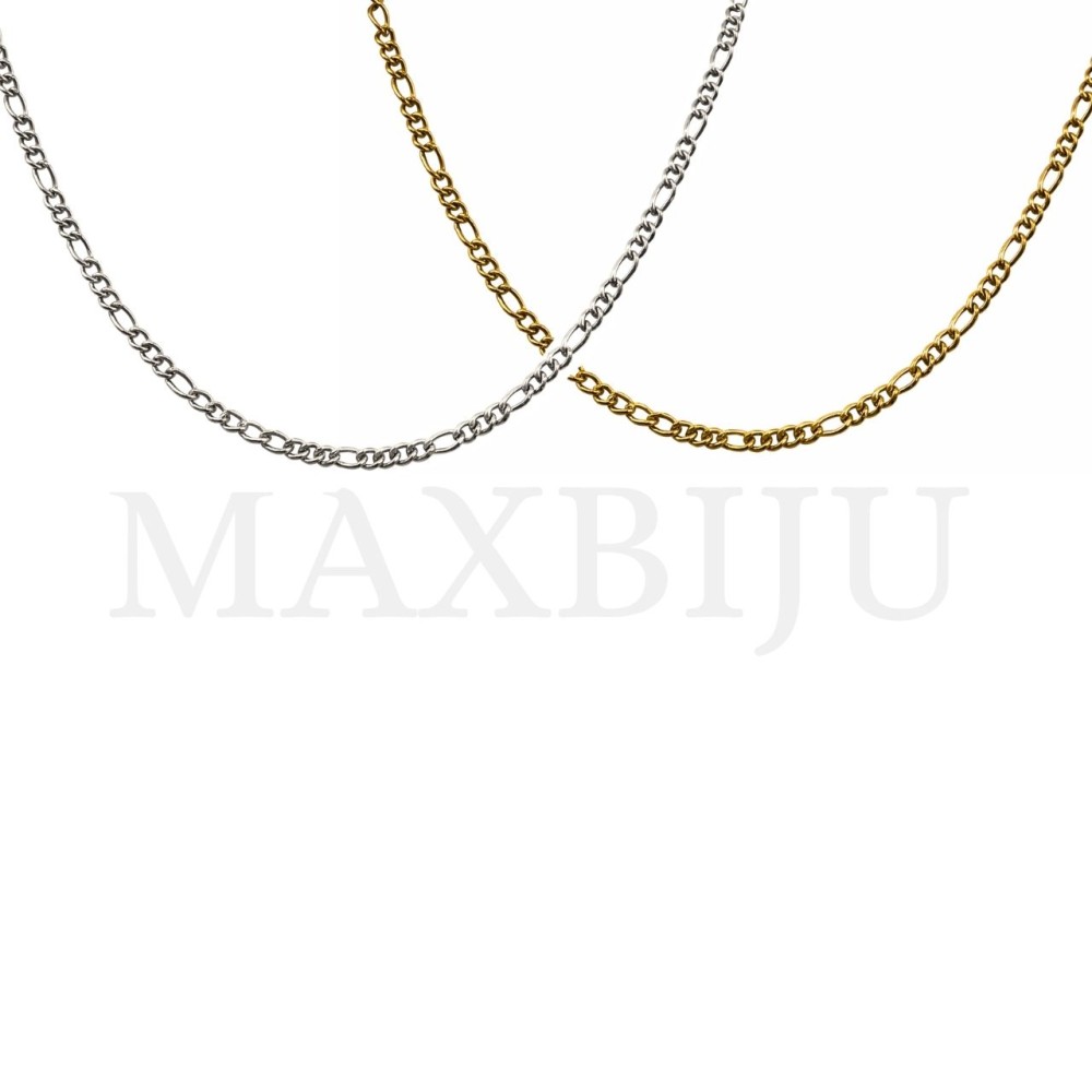 C2508KL: Figaro Twisted Oval Link Stainless Steel Chain - 60cm